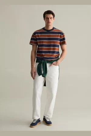 PIOMBO T-shirt In Cotone A Righe Orizzontali, Uomo