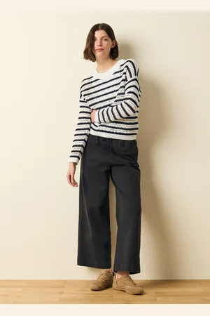 OVS Pullover A Righe Con Trama Traforata, Donna