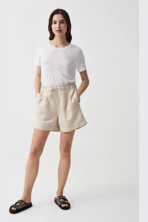 OVS OVS , Shorts In Lino E Viscosa Con Pinces, Donna