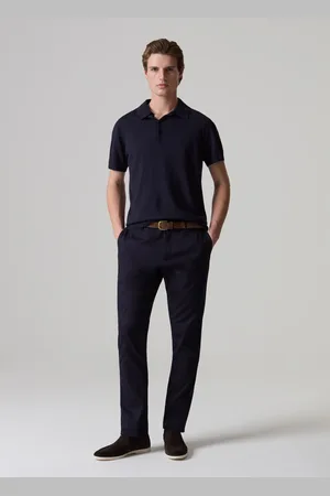 PIOMBO Pantaloni Chino In Cotone Elasticizzato , Uomo