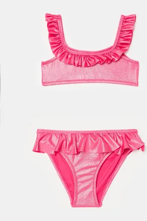 OVS Bikini Effetto Shiny Con Volant, Bambina
