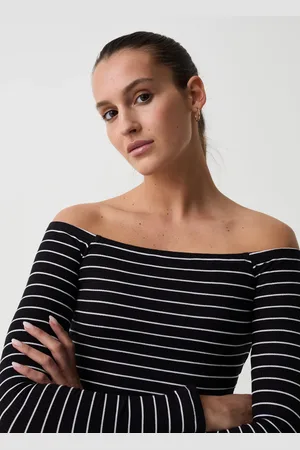 OVS T-shirt A Righe Con Spalle Scoperte, Donna