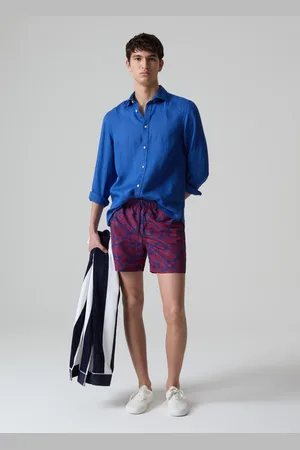 PIOMBO Costume Bermuda Con Coulisse Stampa Paisley, Uomo