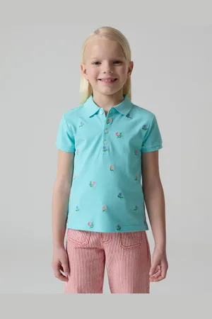 OVS Polo In Piquet Con Ricamo Floreale, Bambina