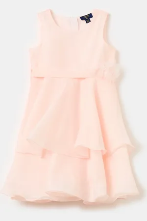 OVS Abito In Organza A Balze Con Fiore, Bambina