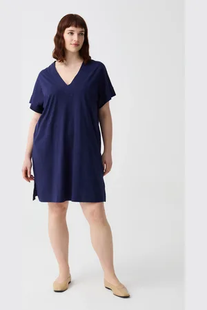 OVS Abito Essential Corto In Jersey Con Scollo A V Curvy, Donna