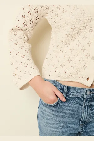 OVS Cardigan Crochet Con Scollo A V, Donna