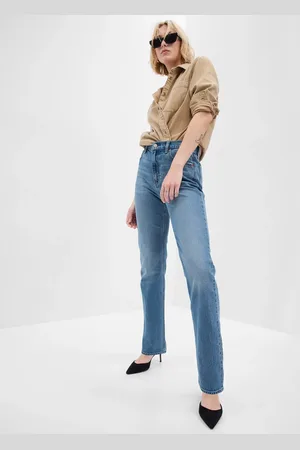 GAP Jeans Straight Fit A Vita Alta, Donna