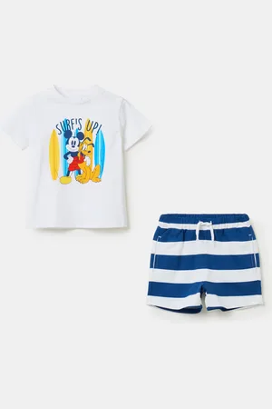 Disney Jogging Set In Cotone Stampa Topolino E Pluto, Bambino