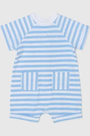 FAGOTTINO Pagliaccetto In Cotone A Righe "happy With You", Neonato