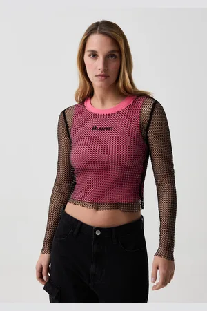 OVS T-shirt Cropped A Rete Con Strass B.angel X Mare Fuori, Donna