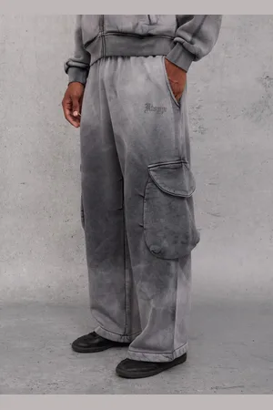 UTOPJA Sunfaded Cargo Sweatpants Vintage Grey, Uomo