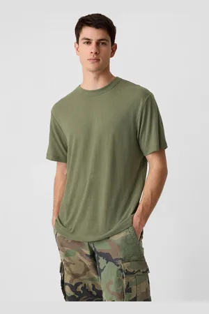 GAP T-shirt Girocollo In Misto Lino, Uomo