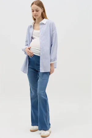 NICOL CARAMEL Camicia A Righe Premaman, Donna