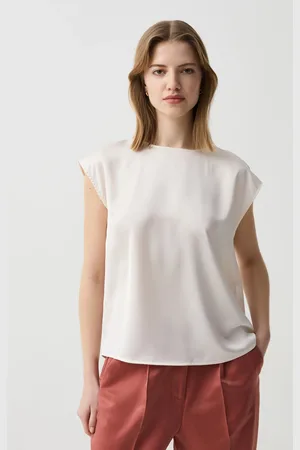 OVS OVS , Blusa In Satin A Maniche Corte, Donna