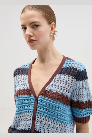 OVS OVS , Cardigan Crochet A Righe Con Maniche Corte, Donna