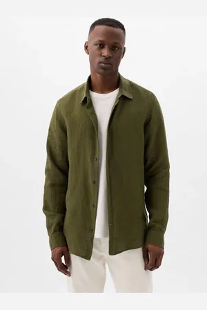 GAP Camicia Regular Fit In Lino, Uomo