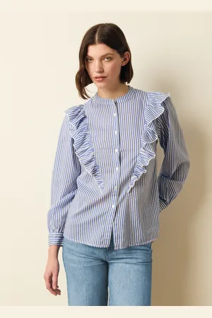 OVS Camicia A Righe Con Rouches, Donna