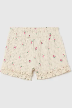 FAGOTTINO Shorts In Cotone E Modal Con Stampa Fiorellini, Bambina