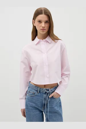 OVS Camicia Crop In Cotone, Donna