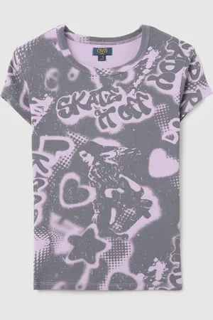 OVS T-shirt In Cotone Stretch Con Stampa Graffiti, Bambina