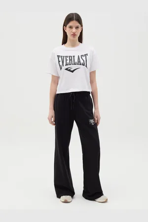 Everlast Joggers Neri A Campana Con Coulisse E Stampa Logo, Donna