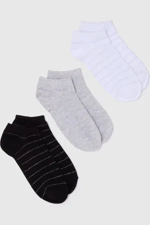 OVS OVS , Tripack Calze Corte A Righe In Lurex, Donna