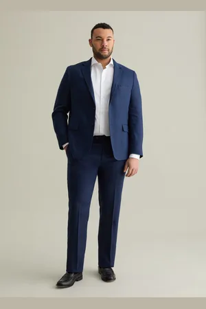 PIOMBO Pantalone Chino Oversize In Lino Plus Size, Uomo
