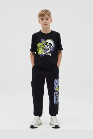 OVS Joggers In Cotone Con Coulisse E Stampa, Bambino