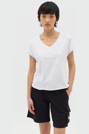 Lonsdale London T-shirt Bianca In Cotone Con Stampa Glitterata, Unisex
