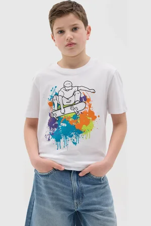 OVS T-shirt In Cotone Con Stampa Ragazzo Skater, Bambino