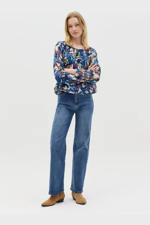 Hybrid Blusa A Maniche Lunghe Con Stampa Floreale, Donna