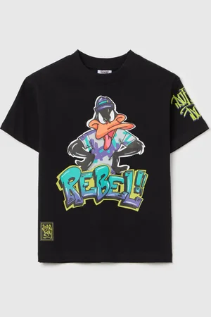 OVS T-shirt In Cotone Con Stampa Daffy Duck "rebel", Bambino