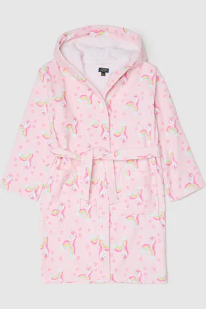 OVS Accappatoio Con Cappuccio E Stampa Unicorni, Bambina