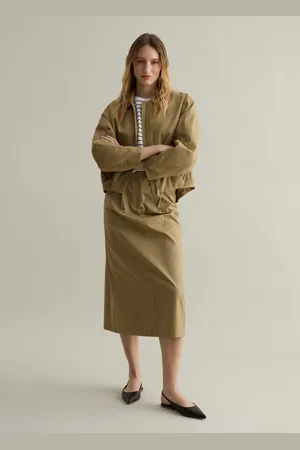 PIOMBO Gonna Midi Con Pinces, Donna