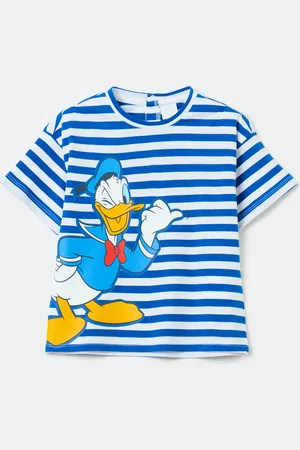 Disney T-shirt In Cotone Stampa Donald Duck 90, Bambino