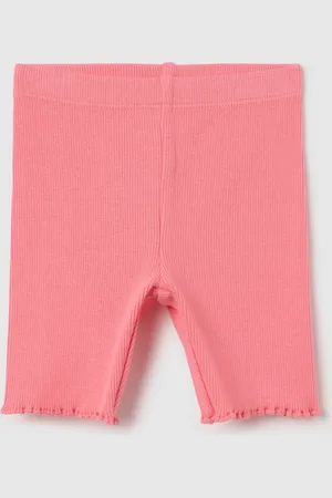 FAGOTTINO Shorts A Costine Con Orlo Ondulato, Bambina