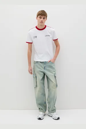OVS T-shirt Bianca Con Profili A Contrasto, Uomo