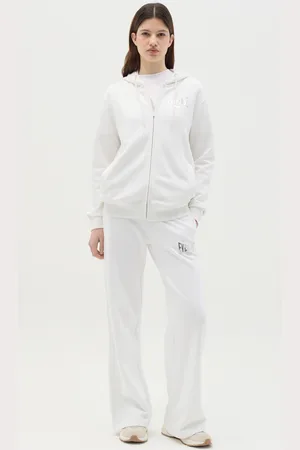 Everlast Full-zip Con Cappuccio Bianca Stampa In Foil, Donna