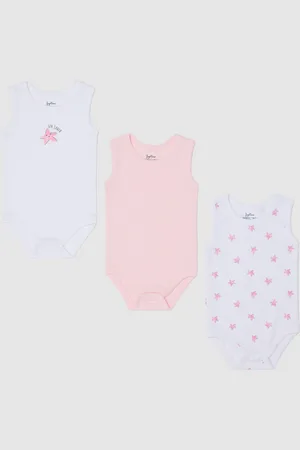 FAGOTTINO Tripack Body Senza Maniche Con Stampa, Neonata