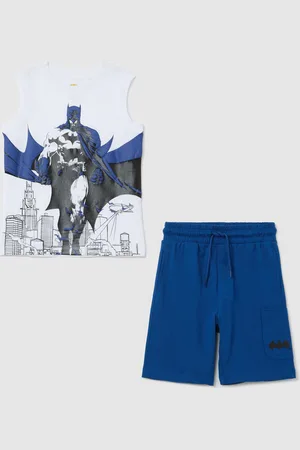 OVS Jogging Set Bianco E Blu Con Stampa Batman, Bambino