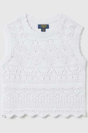 OVS Gilet In Maglia Traforata, Bambina
