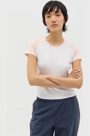 OVS T-shirt Bianca Con Maniche Raglan Rosa, Donna