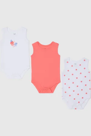 FAGOTTINO Tripack Body Senza Maniche Con Stampa, Neonata