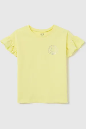 OVS T-shirt Gialla In Cotone Con Strass, Bambina