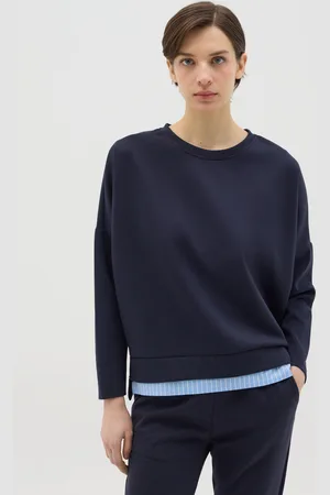 Hybrid Maglia Orlo Effetto Doppio, Donna