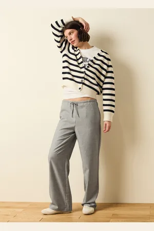 OVS Pantaloni Jogger Fantasia Principe Di Galles, Donna