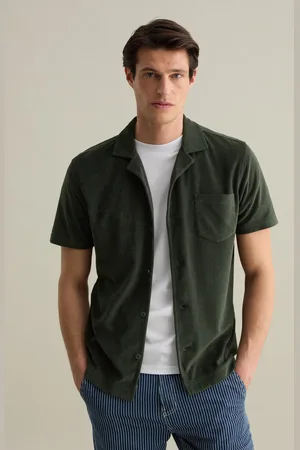 PIOMBO Polo Camicia In Ciniglia Con Tasca, Uomo