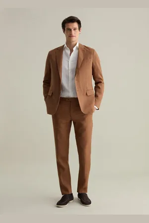 PIOMBO Pantaloni Slim Fit In Lino Contemporary, Uomo