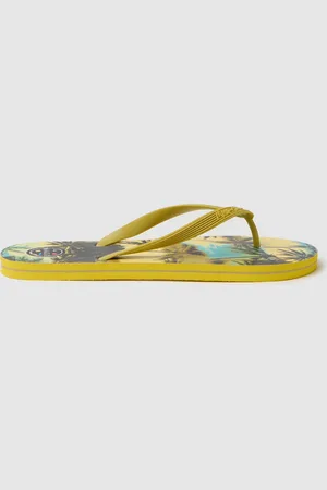 Maui Moisture Infradito Gialle Con Fantasia Palme And Sons, Uomo